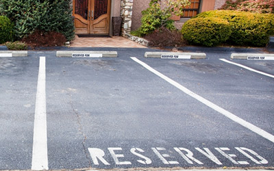 Reserved parking space