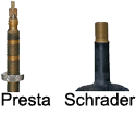 Presta and Schrader valves