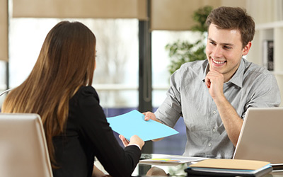 Businesspeople meeting and working at office